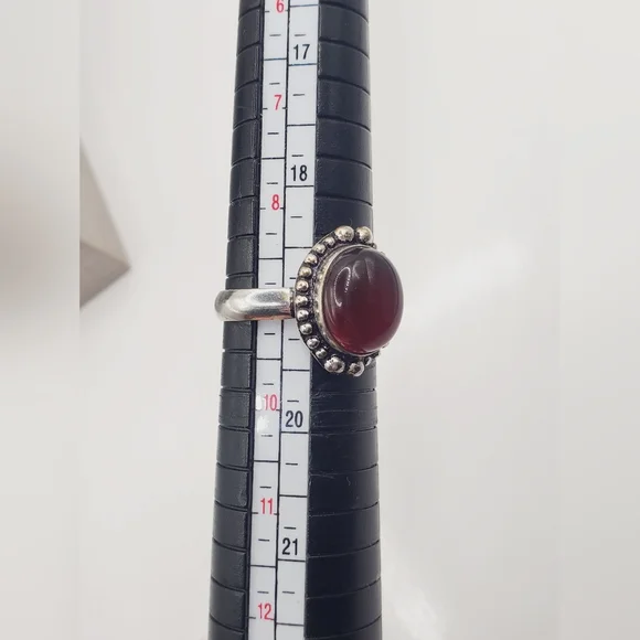 Carnelian 925 Ring - Picture 6 of 9